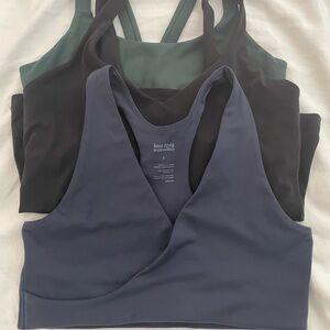 Women's 3 bundle sports bra - Blue, Black, Green Set